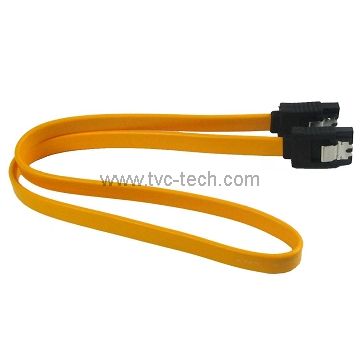 Serial  ATA Data Cable with spring piece 0.5 cable orange