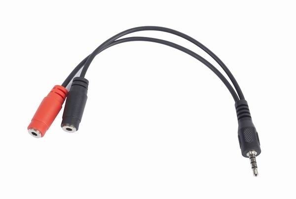3.5 mm audio + microphone adapter cable, 0.2 m (CCA-417)