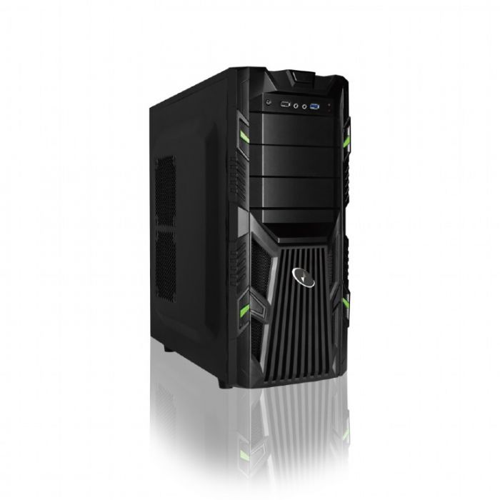 ATX gaming PC case, midi-tower, green (CCC-GJ-002-G)