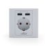 Gembird MWS-ACUSB2-01AC  wall socket with 2 port USB charger, white